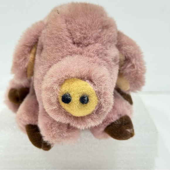 Vintage Douglas Little Cuddlers Plush Pink Purple Pig 10" Retired Collectable - Picture 2 of 11